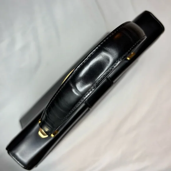 VALENTINO Black Top Handle Leather Bag EUC & STUNNING - Picture 6 of 14